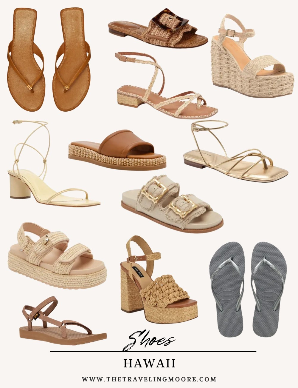 Shoes to wear in Hawaii for women - sandals, flip flops, and wedges for vacation 

#LTKTravel #LTKShoeCrush