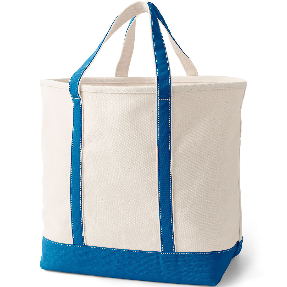 Extra Large Natural 5 Pocket Open Top Canvas Tote Bag | Lands' End (US)