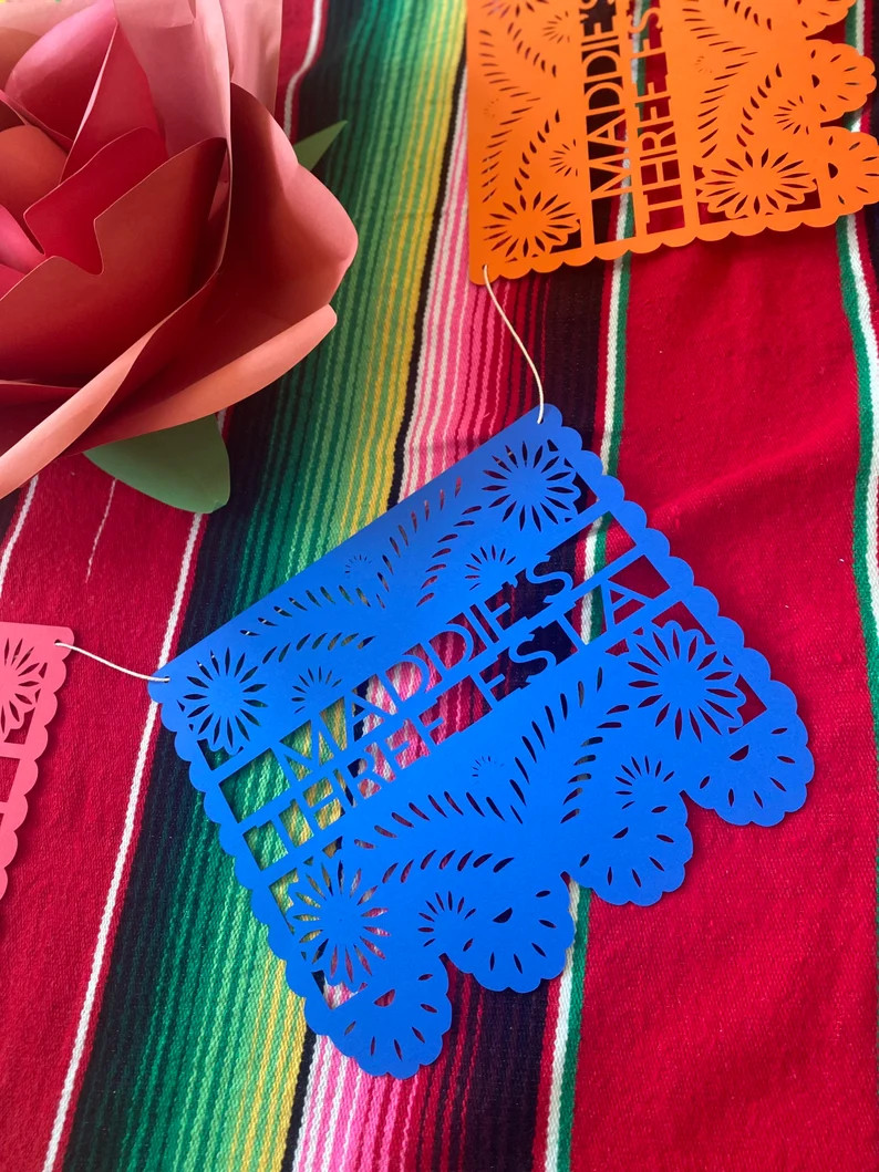 Happy Three-esta! Custom Event fiesta party Papel Picado Banner, party decor, fiesta party banner... | Etsy (Global)
