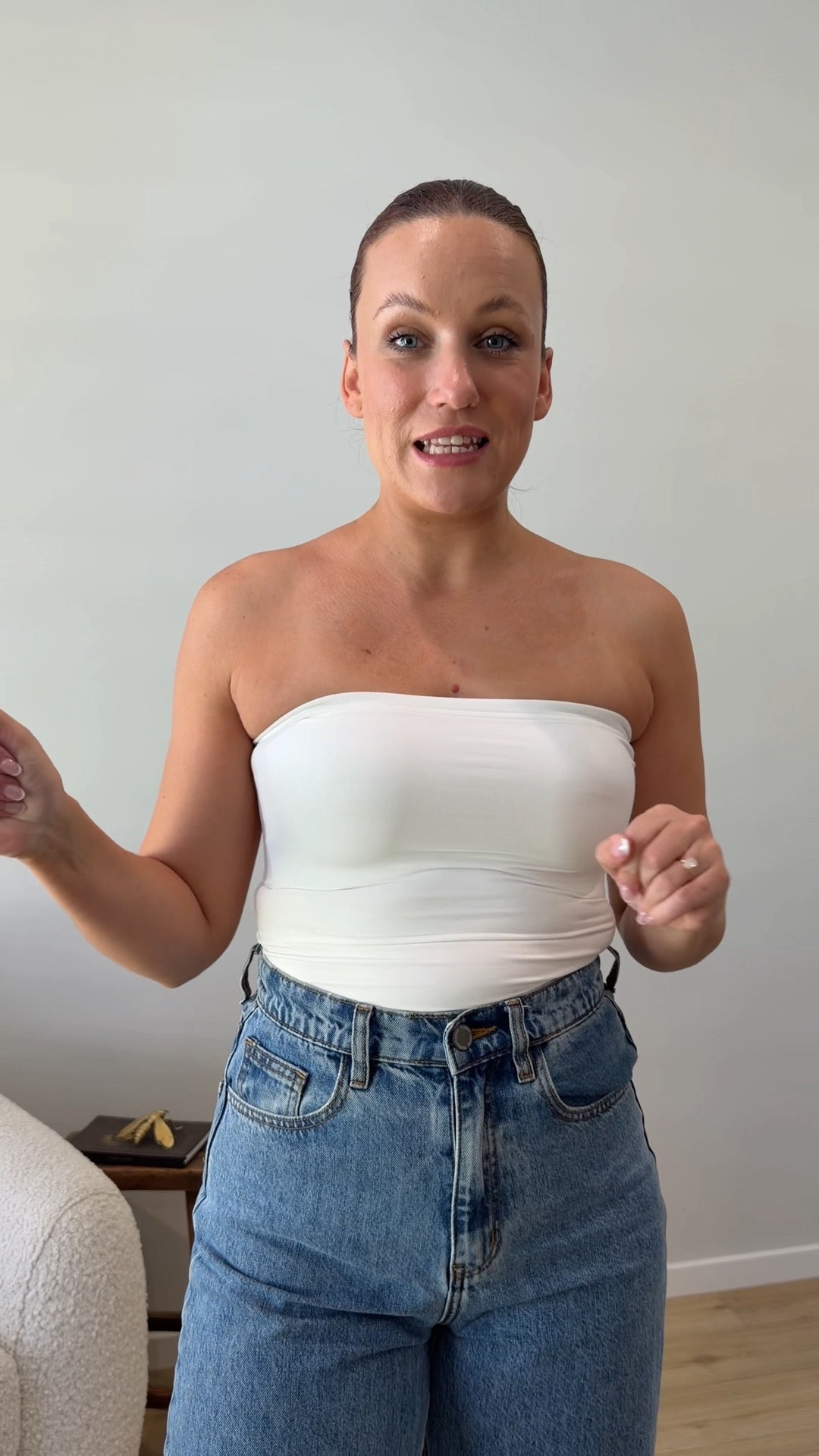 Love these AFM strapless tops!! 

I wear size S in the tops and I'm standard size 8
Jeans are from feather and noise

#LTKunboxing #LTKgrwm #LTKspring