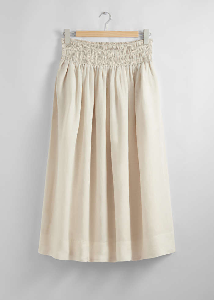 Smock-Waist Midi Skirt | & Other Stories US