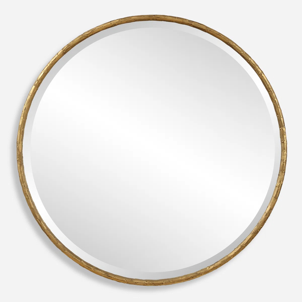 Mercer41 Hennix Aged Gold Round Mirror | Wayfair | Wayfair North America
