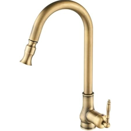 Single Handle Kitchen Faucet,Antique Copper One Hole Pull Out Pull Down Widespread Brass Faucet Body | Amazon (US)