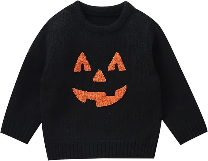 Toddler Baby Girl Boy Halloween Sweater Cute Pumpkin Oversized Sweatshirt 2024 Warm Tops Infant F... | Amazon (US)
