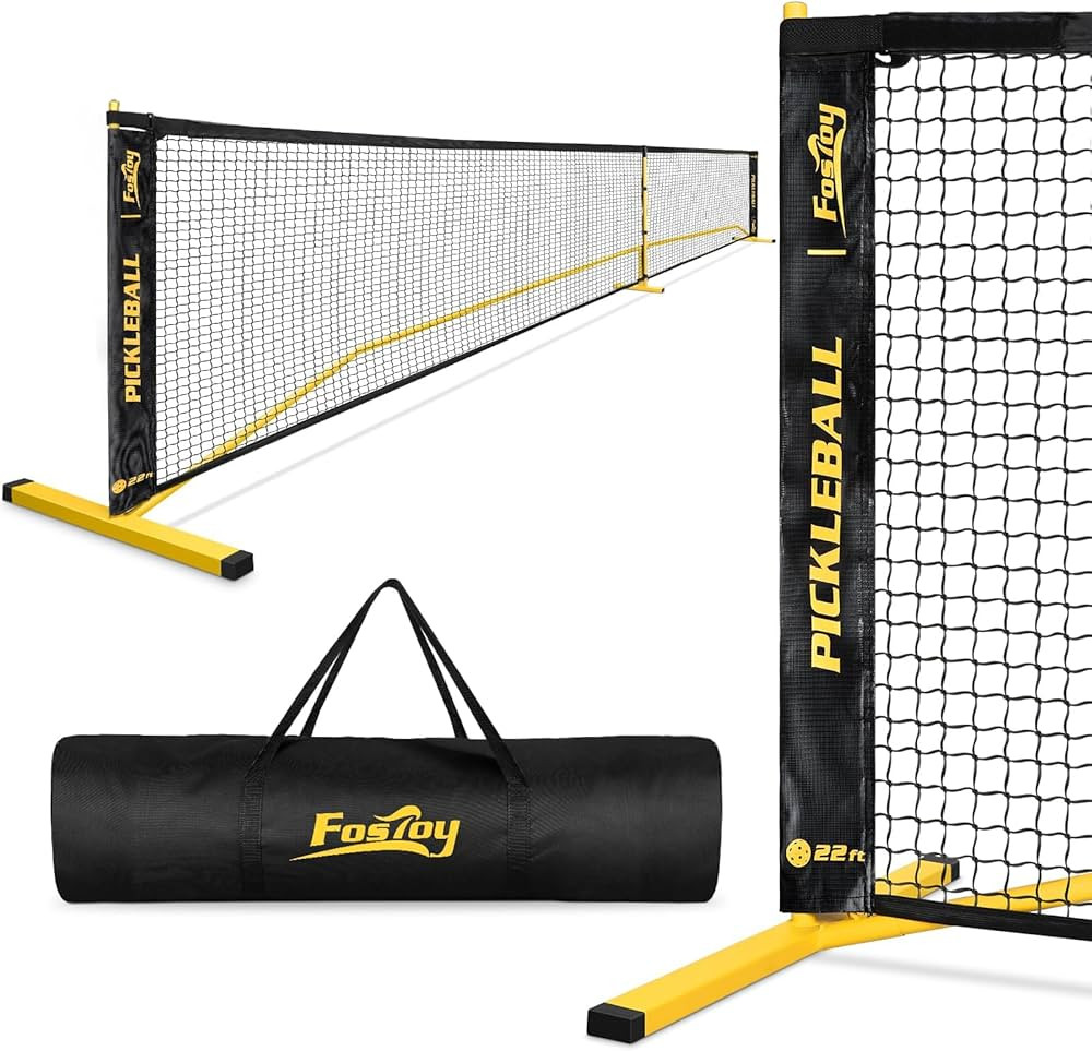 Fostoy Pickleball Net, 22FT Regulation Size Portable Pickleball Net,18-Ply PE Nets, Pickle Ball N... | Amazon (US)