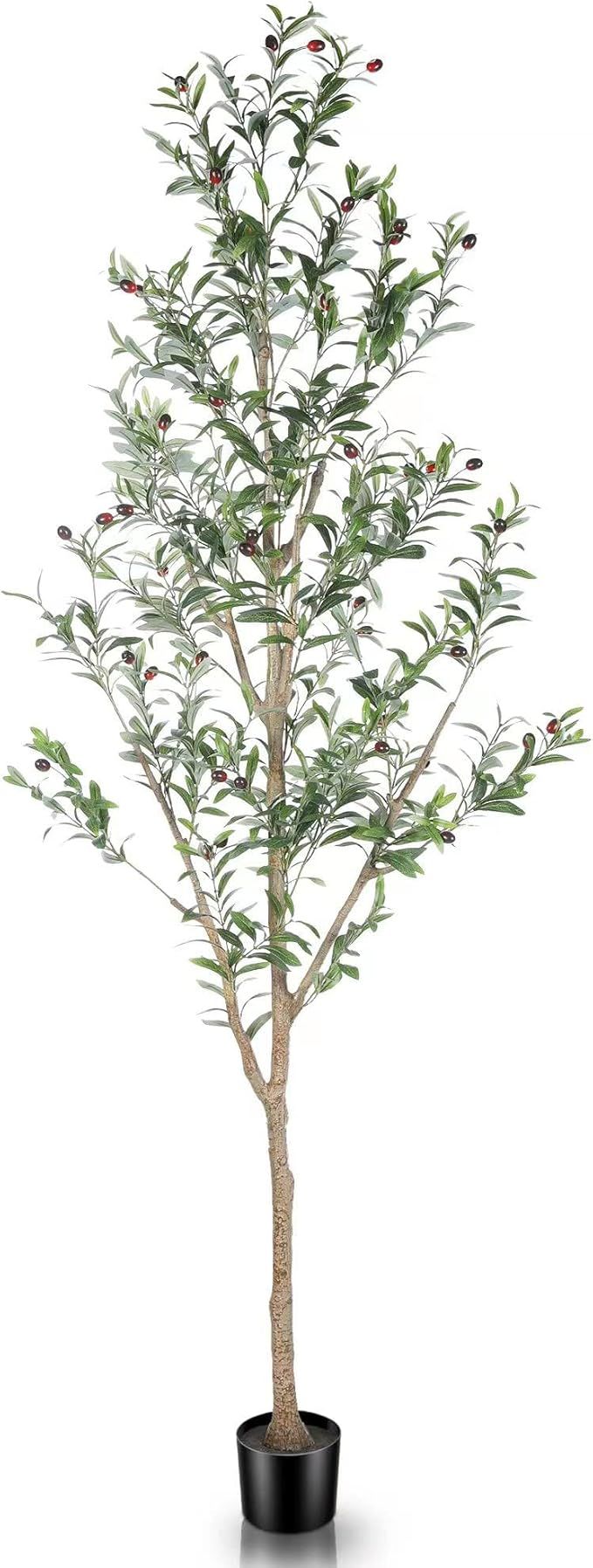 Faux Olive Tree 7ft - Tall Olive Trees Artificial Indoor - Large Fake Potted Olive Silk Tree Plan... | Amazon (US)