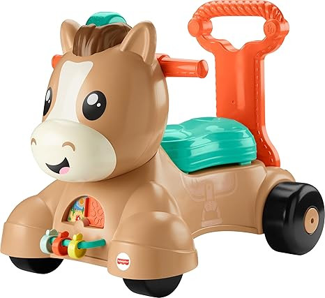 Fisher-Price Baby Learning Toy, Walk Bounce & Ride Pony Musical Walker & Ride-On for Infants & To... | Amazon (US)