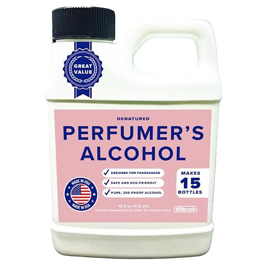 Perfumer’s Alcohol - 16 oz Tillbrook Perfume Grade Alcohol for Fragrance Making Kit - Denatured... | Amazon (US)