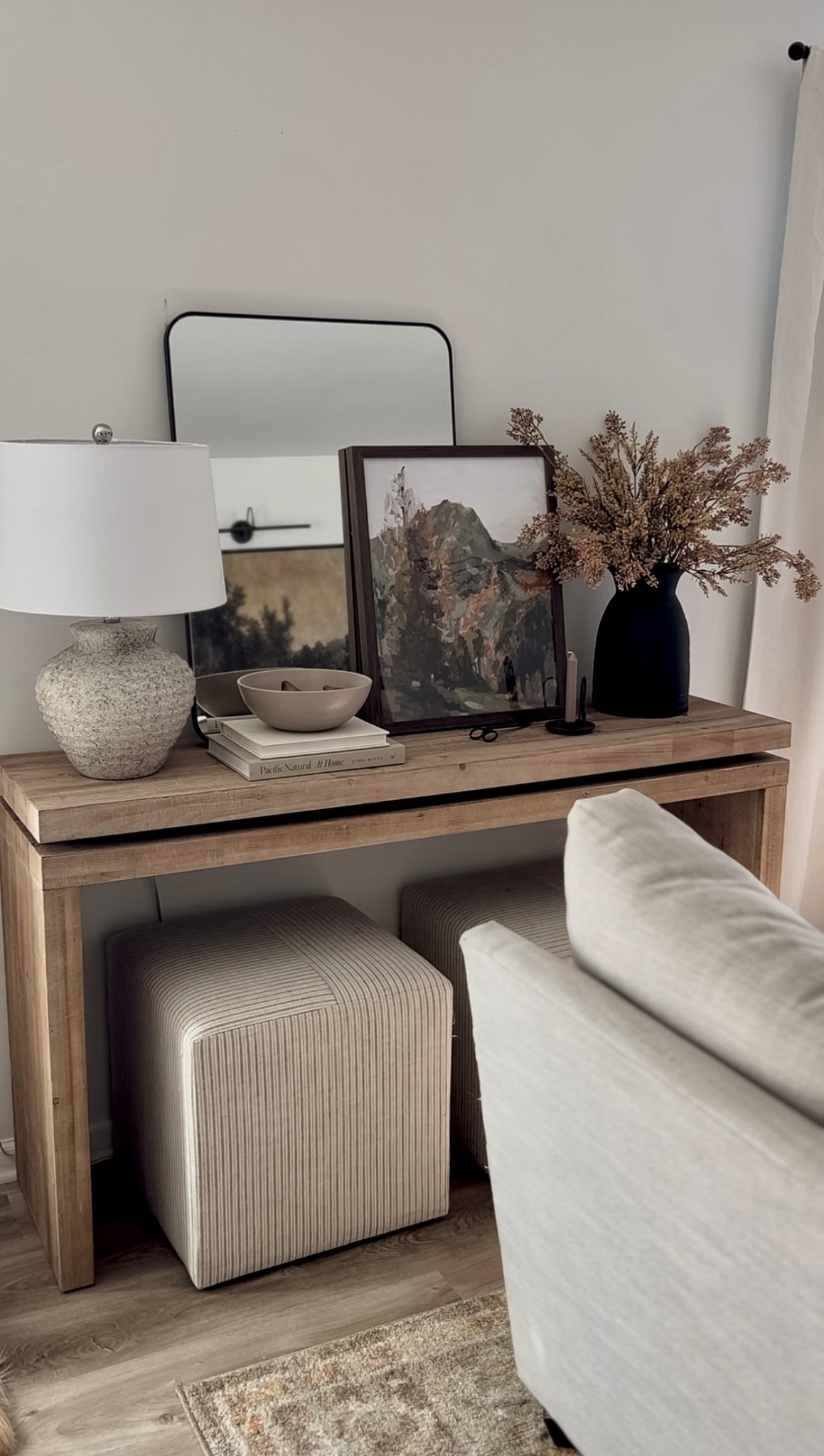 Fall console table style, console table decor, fall decor ideas, fall prints, ceramic table lamp, fall stems, fall florals, decorative mirror, ottomans, wooden console table

#LTKSaleAlert #LTKHome #LTKSeasonal