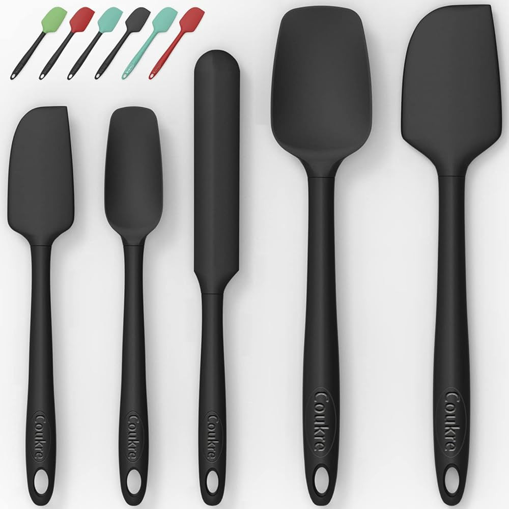 Silicone Spatula Set of 5,High Temperature Resistant, Food Grade Silicone, Dishwasher Safe, for B... | Amazon (US)