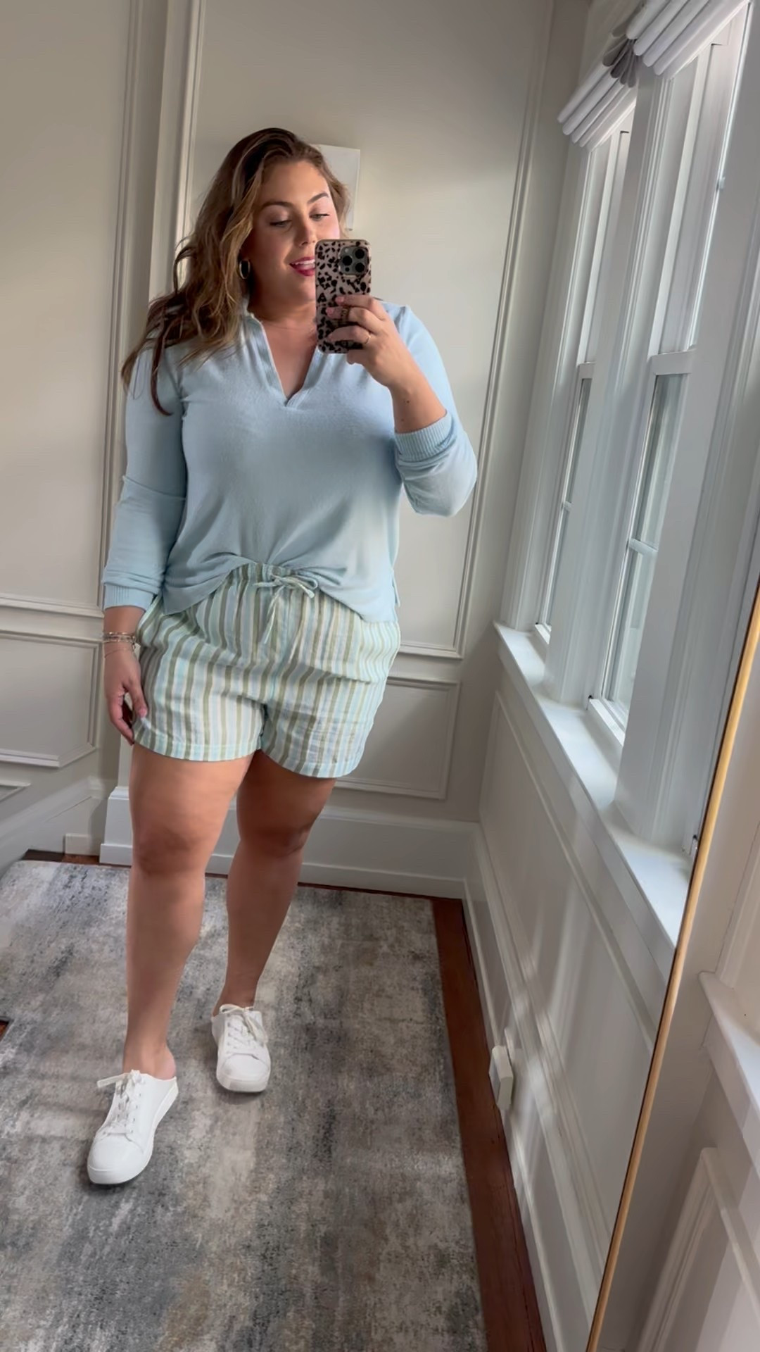 Wearing size 1 in top & shorts (wish I sized up to size 2 in shorts). 

#LTKStyleTip #LTKSeasonal #LTKPlusSize