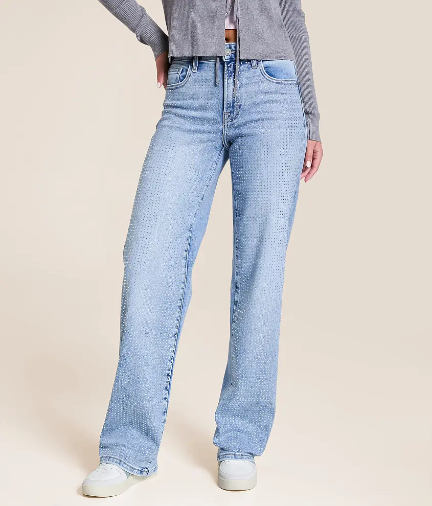 Logan Rhinestone Dad Stretch Jean | Buckle