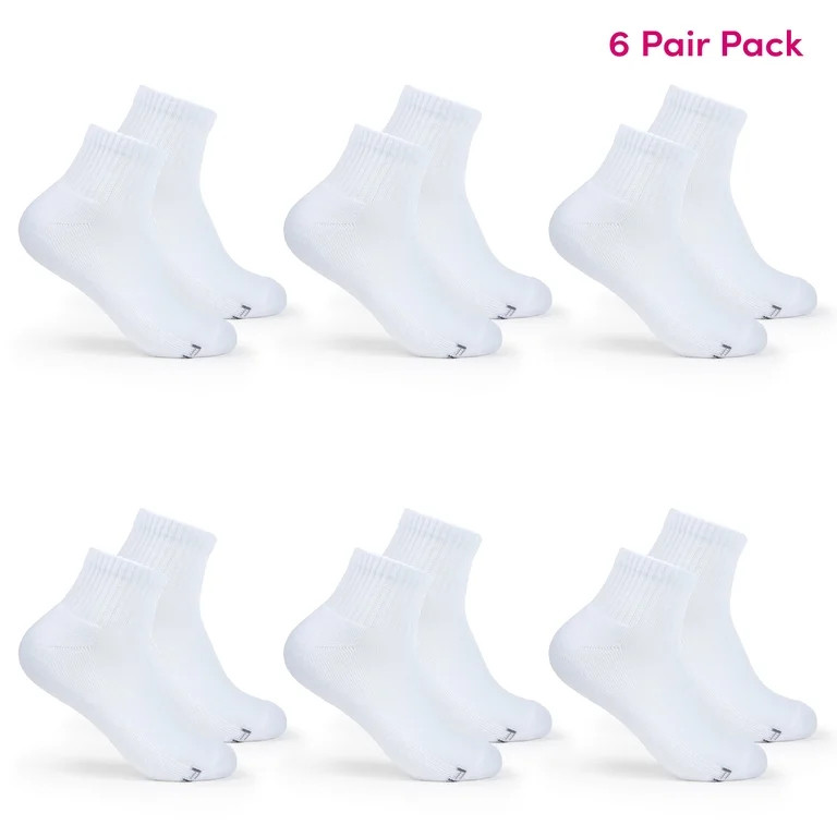 Fruit of the Loom All Day Comfort Women's Socks, Sizes 4-12, 6-Pack | Walmart (US)