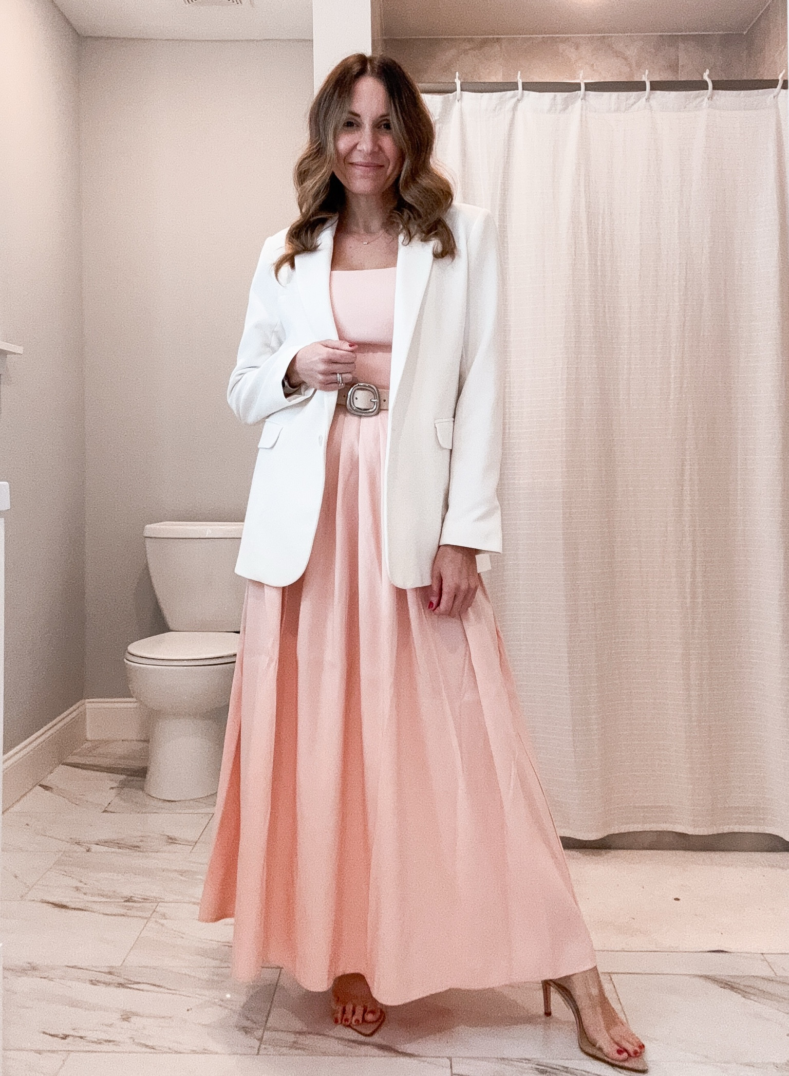 Top - XS
Skirt - XS
Blazer - similar linked



#LTKFindsUnder50 #LTKSeasonal #LTKStyleTip