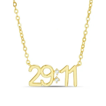 Brilliance Fine Jewelry Sterling Silver 14K Gold-Plated Bible Verse Jeremiah 29:11 16 +2 Necklace | Walmart (US)