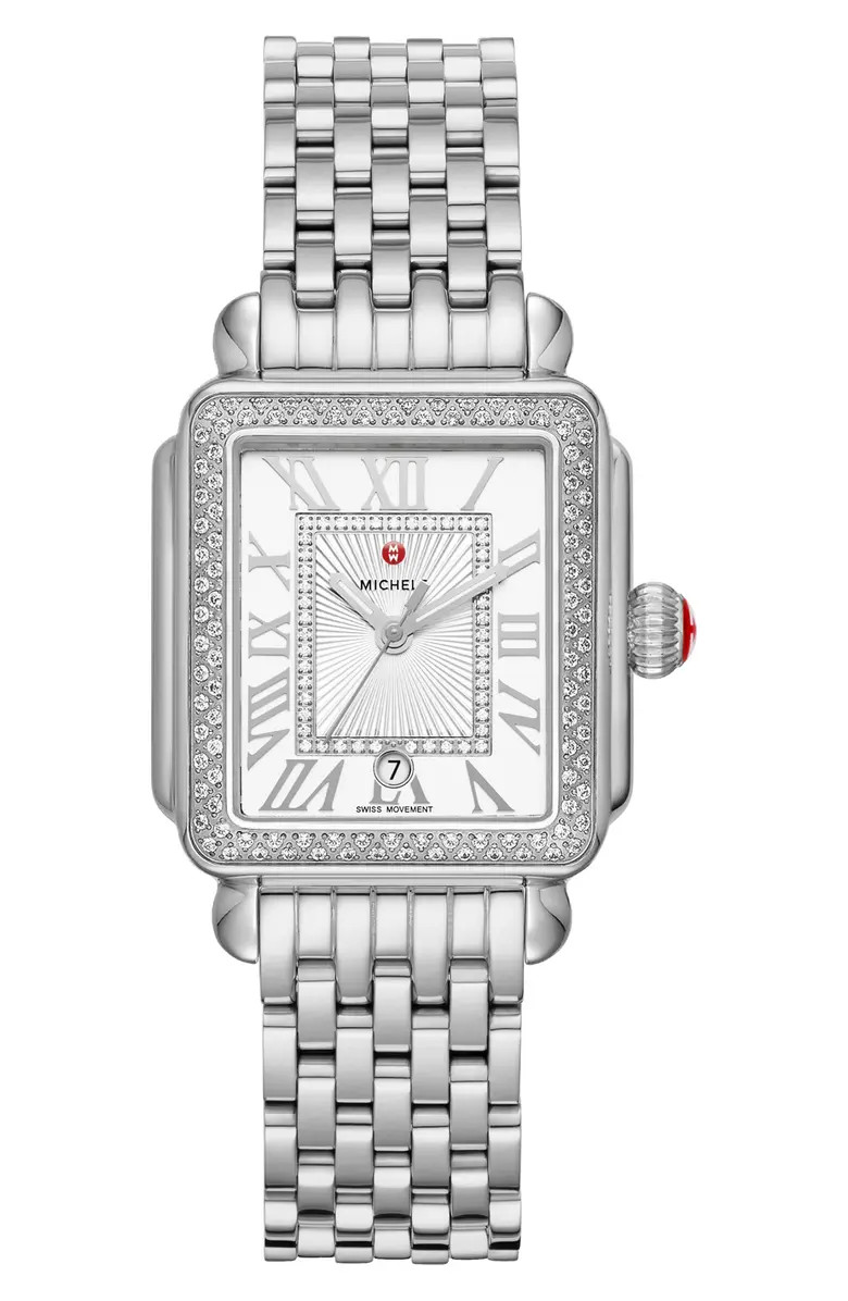 MICHELE Deco Diamond Watch Head & Bracelet, 29mm | Nordstrom | Nordstrom