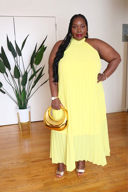 The perfect summer plus size maxi dress. This pleated sheer halter neck dress is do flowy and comfortable .

#LTKOver40 #LTKPlusSize #LTKMidsize
