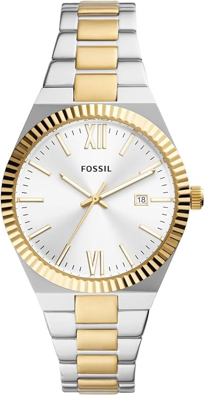 Fossil Women's Scarlette Quartz Stainless Steel Three-Hand Watch, Color: Silver/Gold (Model: ES52... | Amazon (CA)
