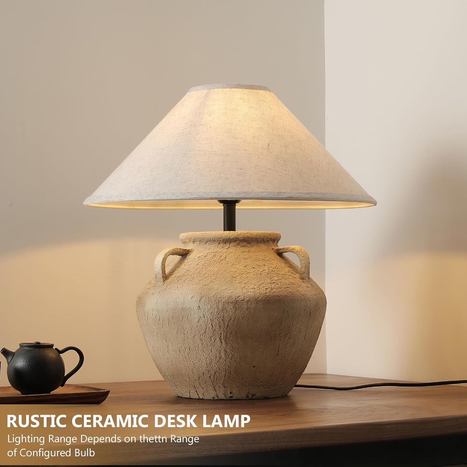 Farmhouse Rustic Table Lamps Rustic Southwestern Table Lamp with Fabric Lampshade Decor Bedside C... | Amazon (US)