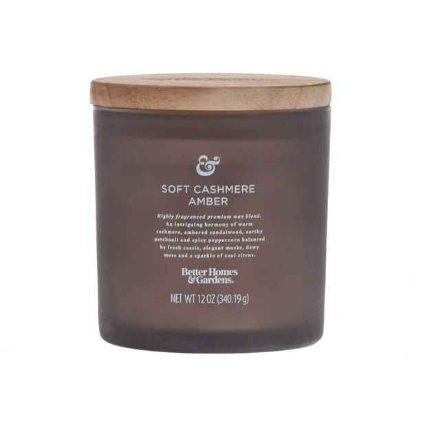 Better Homes & Gardens Gray Soft Cashmere Amber 12oz Scented 2-wick Candle - Walmart.com | Walmart (US)
