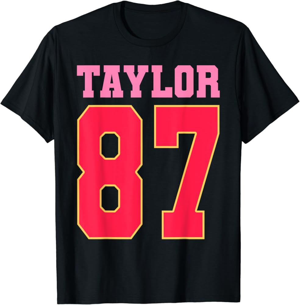 Pink Numbers Taylor 87 T-Shirt | Amazon (US)