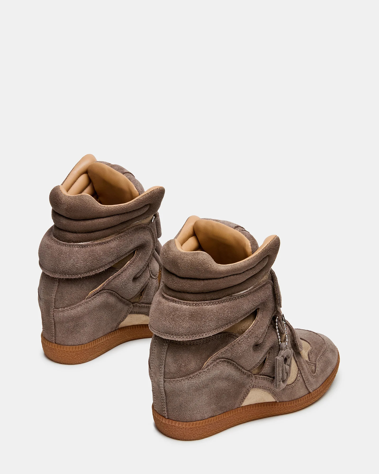MAVIS Taupe Suede High-Top Velcro Women's Sneaker | Steve Madden (US)