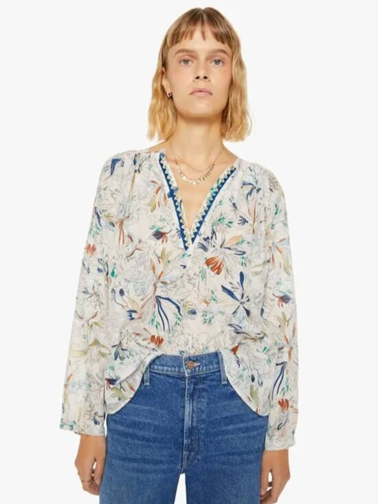 Maria Cher | Leana Blouse in Ecru Bloom | Poshmark