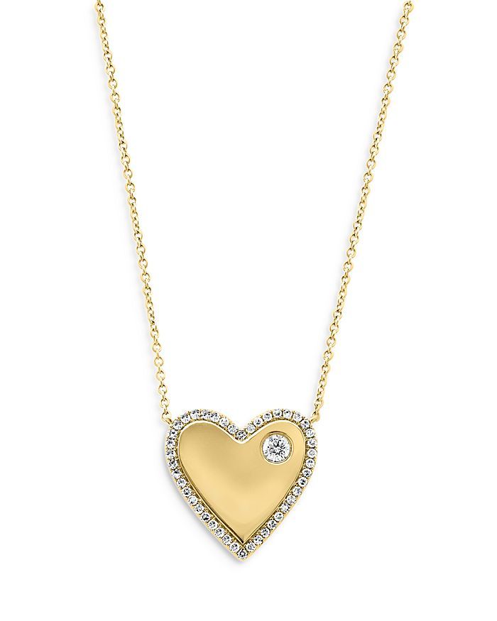 Diamond Heart Pendant Necklace in 14K Yellow Gold, 0.30 ct. t.w. - 100% Exclusive | Bloomingdale's (US)