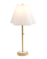 23in Metal Lamp With Scalloped Shade | Marshalls