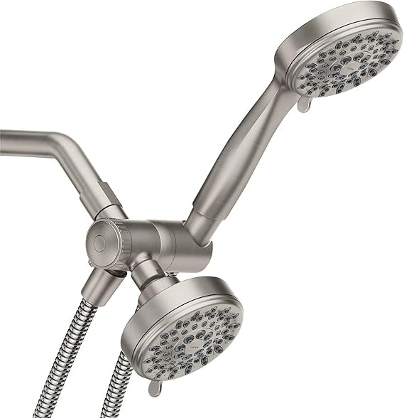 Moen Ignite Brushed Nickel Five-Function 3-3/4" Diameter 5-Function Shower Spray Head with Handhe... | Amazon (US)