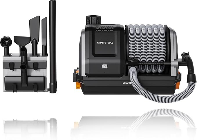 Giraffe Tools Grandstorm Retractable Vacuum Cleaner with 30 FT+ 1 FT Hose Wall Mounted, Wet Dry V... | Amazon (US)