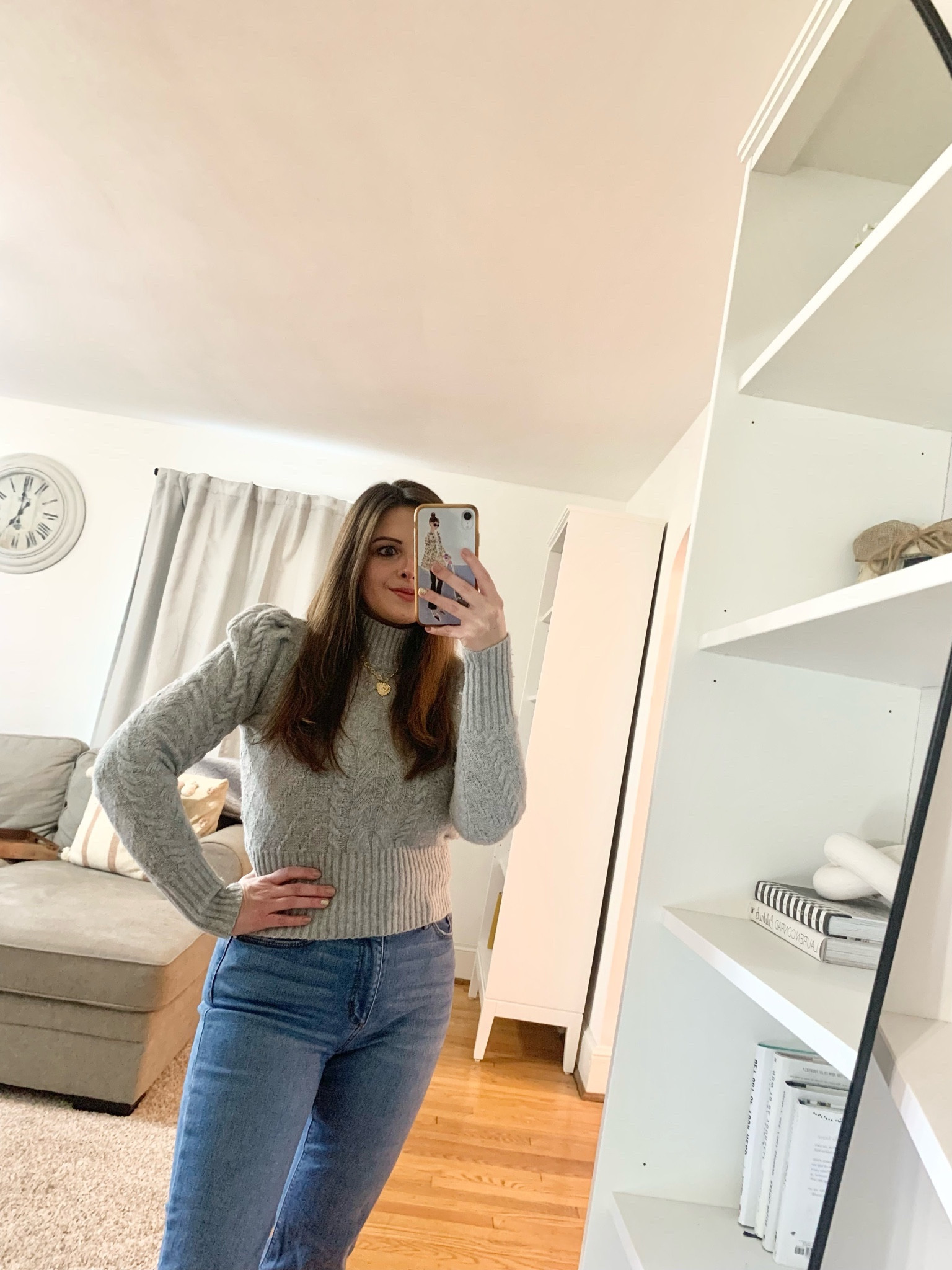 The cutest grey turtleneck sweater! Love the puff sleeves. It’s on sale for only $22! Also obsessed with pendant heart necklaces right now. 💕

Grey turtleneck sweater | gray turtleneck | puff sleeve seater | cute turtlenecks | winter outfits

#LTKSeasonal #LTKfindsunder100 #LTKsalealert