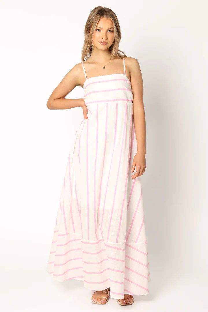 Seville Maxi Dress - Pink Stripe | Petal & Pup (US)