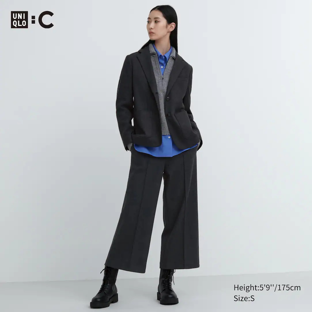 BRUSHED JERSEY CROPPED FIT TROUSERS | UNIQLO (UK)