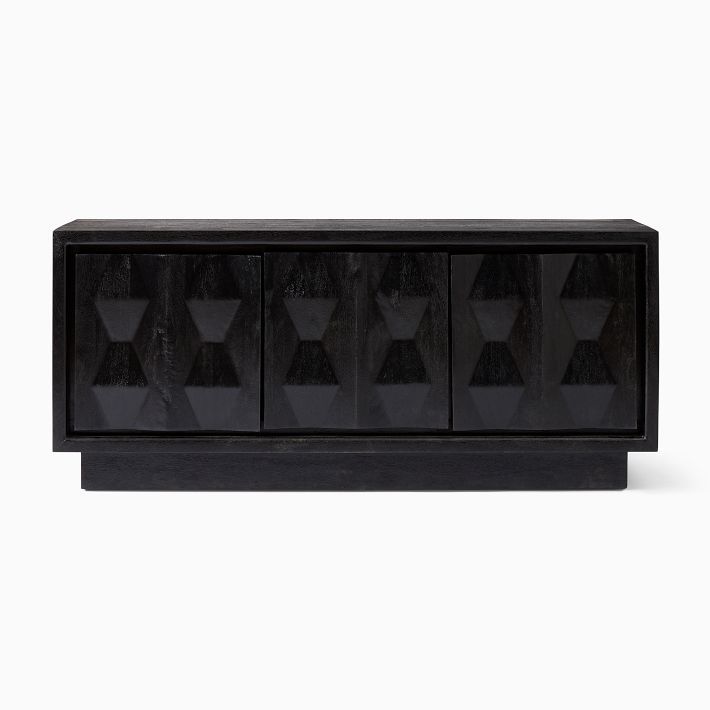 Carved Pattern Media Console (60"–80") | West Elm (US)