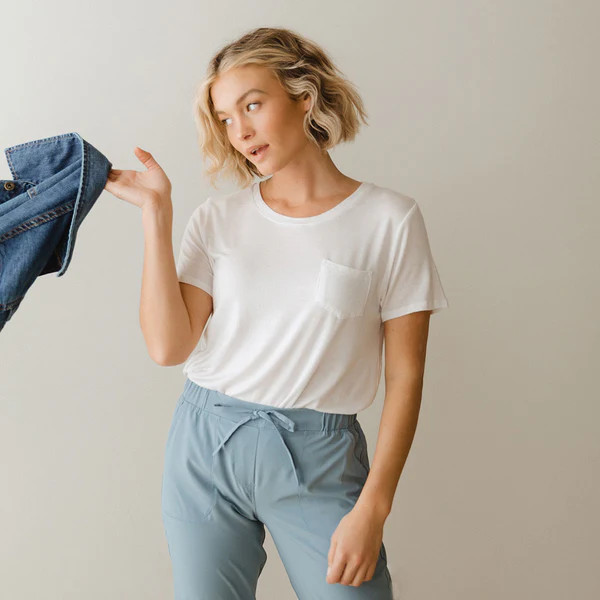 Basic Tee, White | Albion Fit