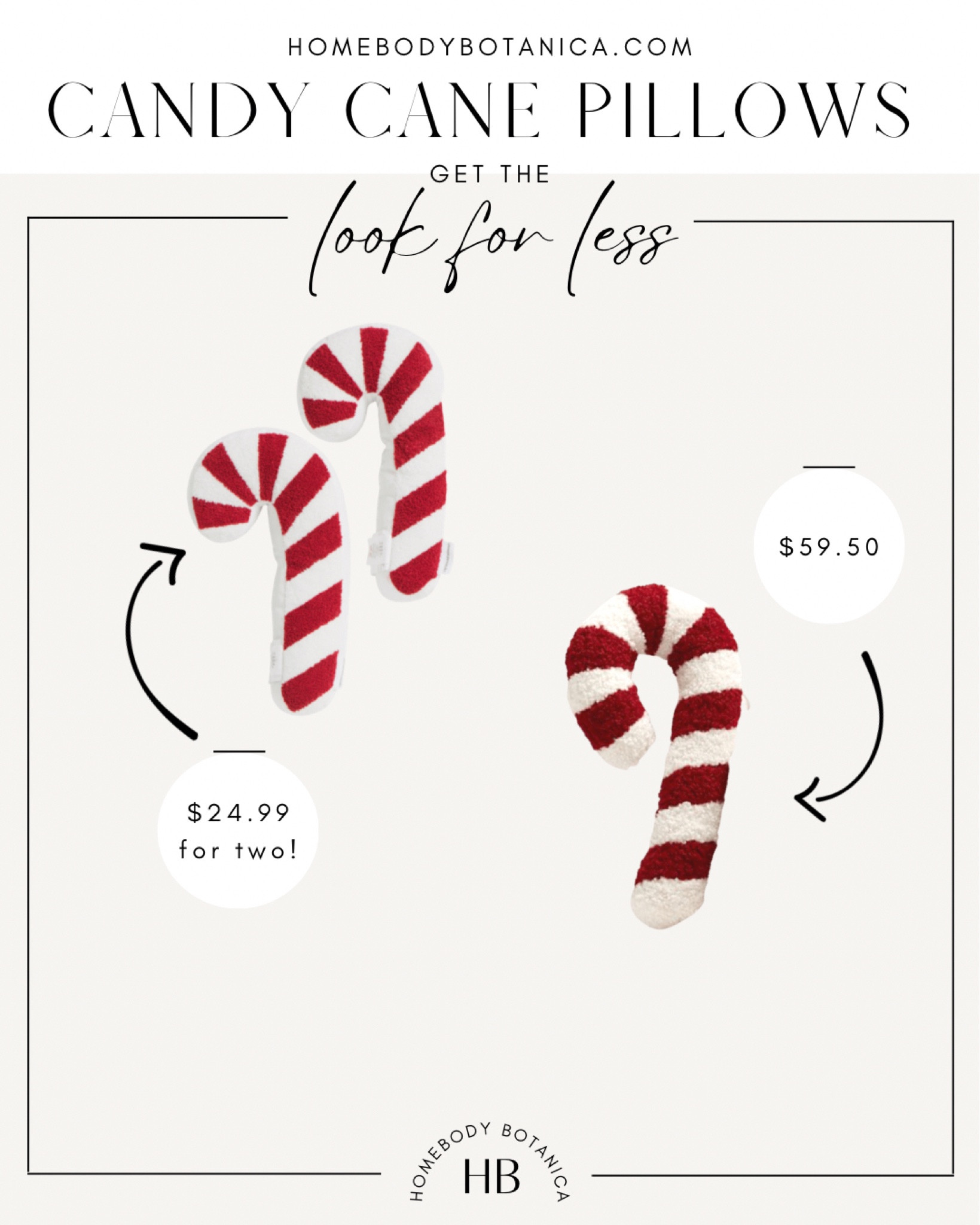 Get the Look for Less // Holiday Candy Cane Shaped Pillows

#tjmaxx #potterybarn #holidaydecor #holidaypillows #homedecor #transitionaldesign #livingroom #bedroom #kidsroom #playroom #christmaspillows #candycanepillows

#LTKHoliday #LTKhome #LTKSeasonal