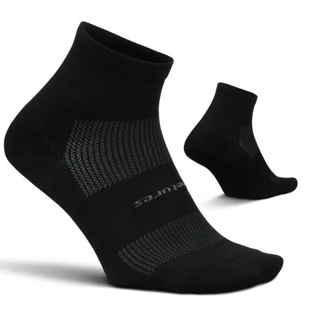 Feetures High Performance Ultra Light Cushion Quarter Sock - Moisture-Wicking Athletic Socks - Black, XL (1 Pair) | Walmart (US)