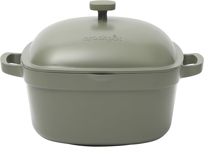 Crock-Pot Northvale Cast Aluminum Lightweight Durable 5.2 Quart Heavy Duty Dutch Oven Pot With Li... | Amazon (US)