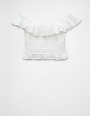 AE Off-The-Shoulder Smocked Tube Top | American Eagle Outfitters (US & CA)