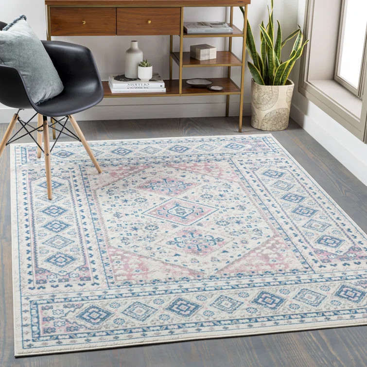 Eti Oriental Pale Pink/Pale Blue Area Rug | Wayfair North America