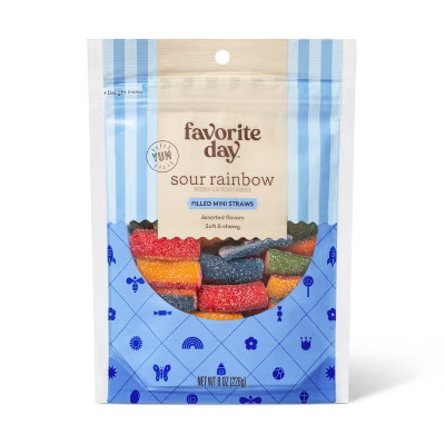 Filled Mini Straws Sour Rainbow Assorted Flavors - 8oz - Favorite Day™ | Target