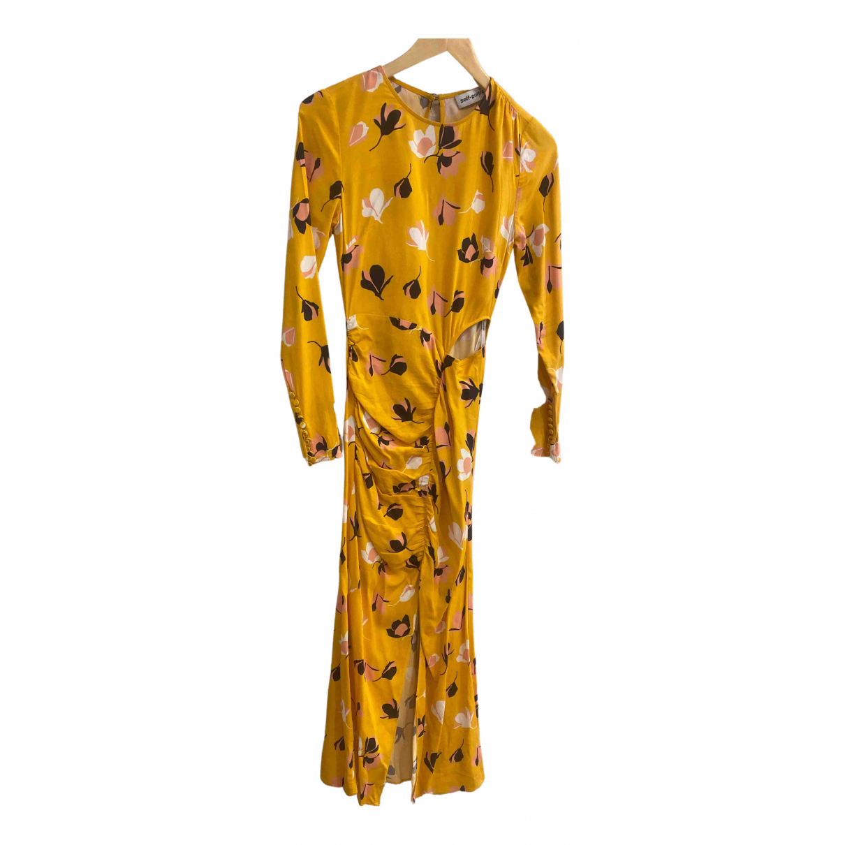 Self Portrait Yellow Viscose Dresses | Vestiaire Collective (Global)