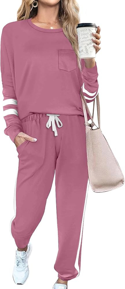 RUBZOOF Sweatsuits for Women Sets 2 Piece Outfits Casual Lounge Sets Two Piece Sweat Suits S-3XL | Amazon (US)