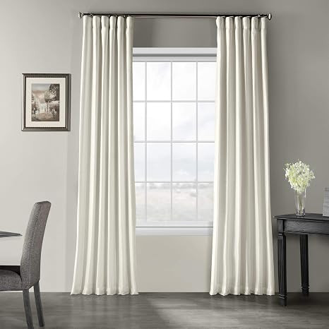 HPD Half Price Drapes PDCH-KBS2-96 Vintage Textured Faux Dupioni Silk Curtain (1 Panel), 50 X 96,... | Amazon (US)