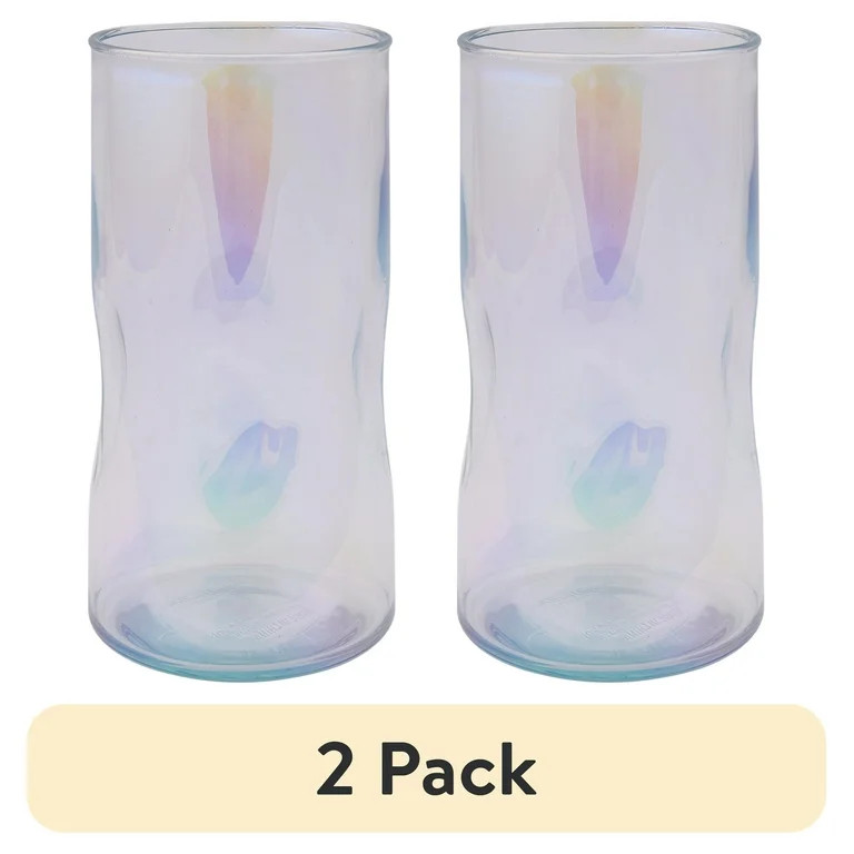 (2 pack) Better Homes & Gardens Plastic Iridescent 21-Ounce Tall Tumbler | Walmart (US)