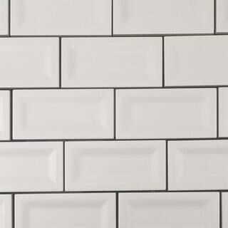 Ivy Hill Tile Toledo White 3 in. x 6 in. Matte Inverted Beveled Ceramic Wall Tile (5.38 sq. ft./C... | The Home Depot