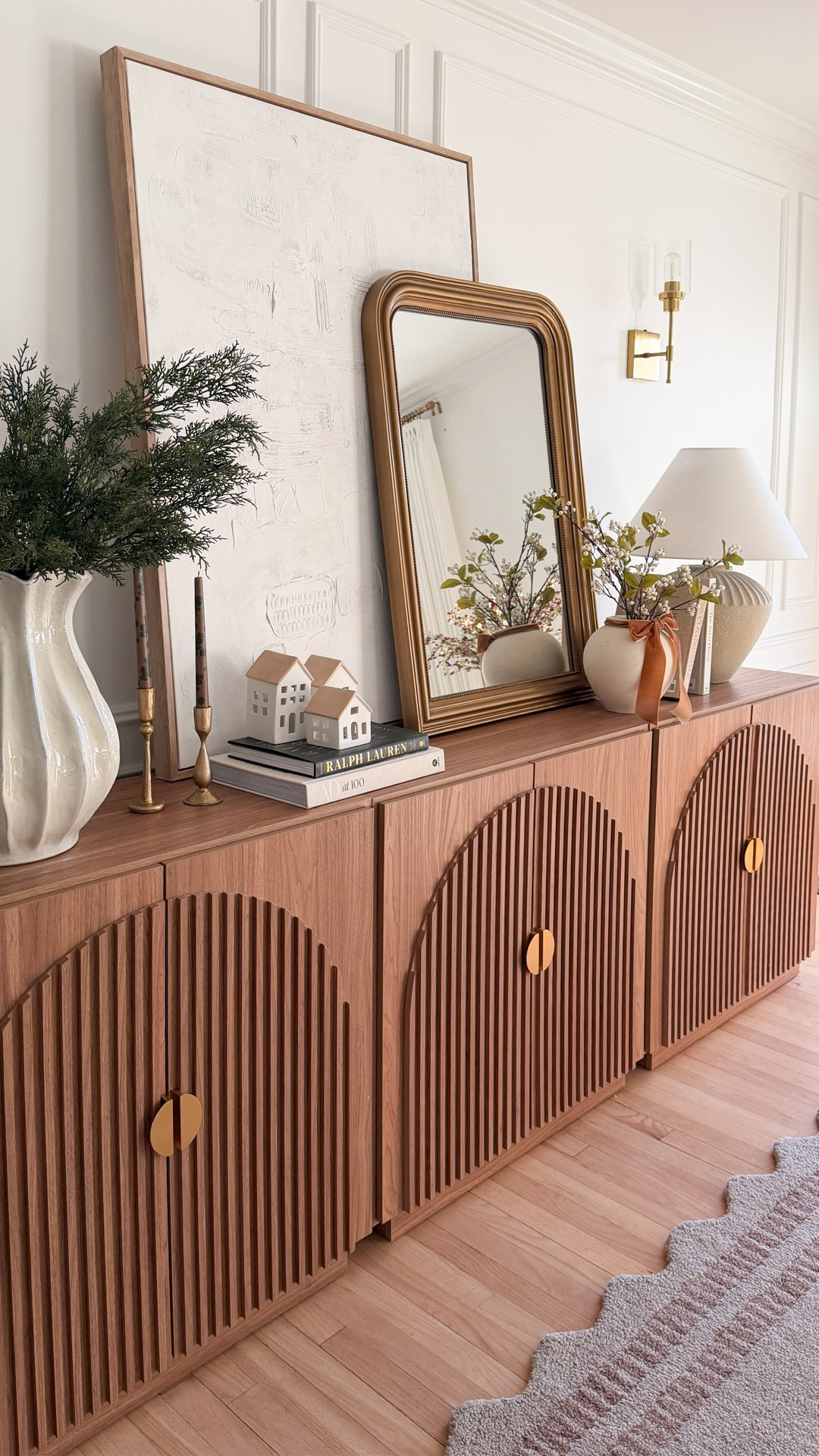 Meet the latest addition to my living room!  This gorgeous mirror has a total designer look but I can’t believe it’s under $200 from @Wayfair! The shape, the warm gold tone, the beaded detail — it instantly elevated my entryway and pulled everything together. #ad #wayfair #wayfairpartner

Everything is linked here so you can shop the exact pieces, plus a few similar options if you’re refreshing your living room or entryway too.

Wayfair mirror | warm gold decor | living room entryway | runners for living room | designer look for less | console table styling | neutral home decor | cozy layered home | holiday entryway inspo | modern organic style

#LTKHoliday #LTKSaleAlert #LTKHome