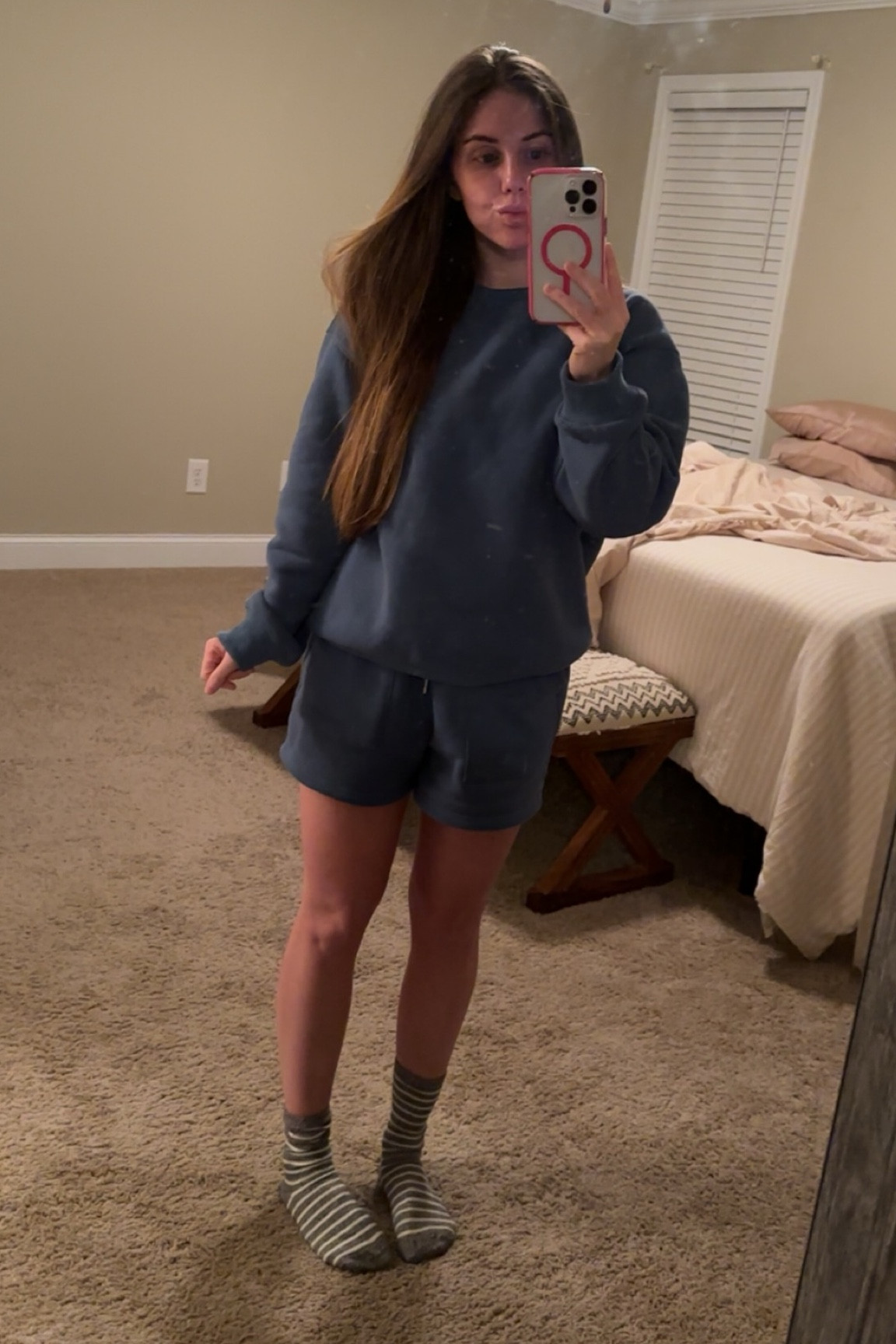 Wearing a size small for a more oversized look. 
The comfiest lounge set! 

#LTKsalealert #LTKfindsunder50 #LTKstyletip