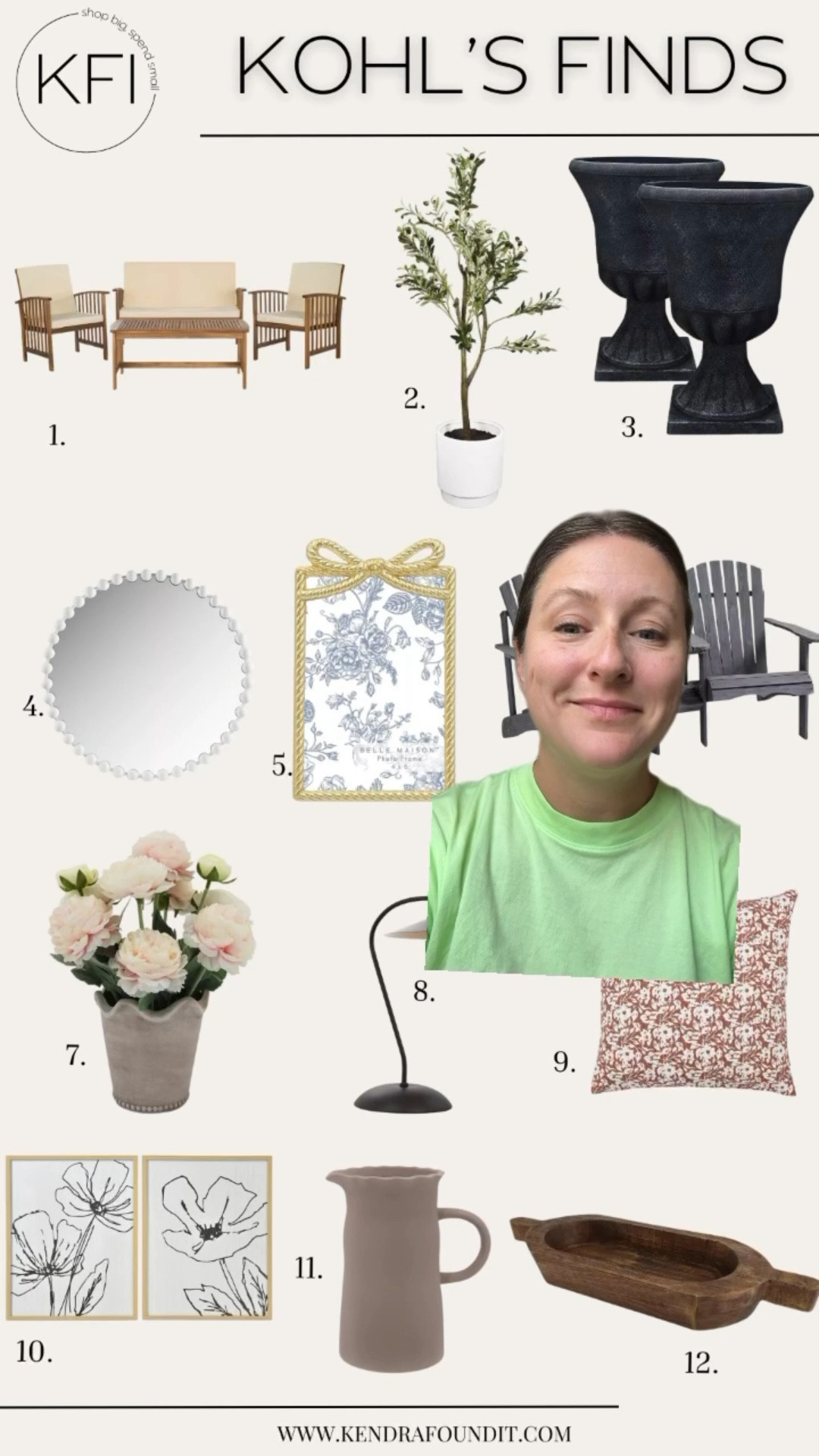 
My first official round of @kohls finds EVER.  🎉 If you love modern traditional, transitional, or modern organic home decor style, you’re going to love this roundup of deals! 

I found the BEST items to help you decorate your home on a budget. Vintage-style black planters, an affordable olive tree, the cutest little bow picture frame, realistic looking faux flowers, an ornate gold mirror, an affordable patio umbrella (hello backyard and patio season!),an affordable stoneware dish set, a checkered rug, Adirondack chairs, an outdoor patio set, and so much more. 👌🏻

#kohlspartner #kohlsfinds

#LTKsalealert #LTKSeasonal #LTKhome